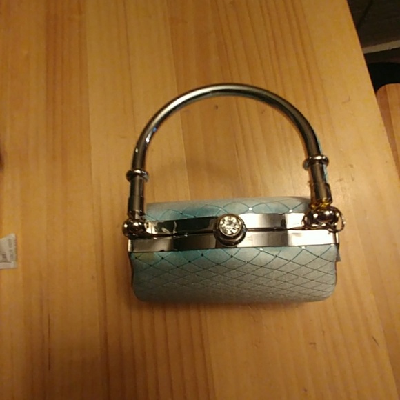 Baby blue clutch purse - Picture 2 of 3